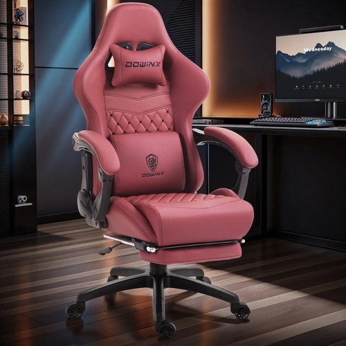 Downix gaming chair red pu - on,