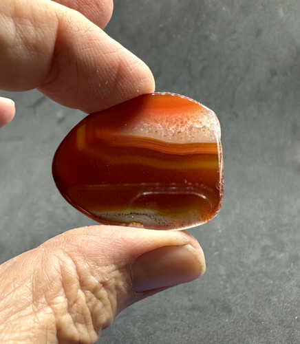 Carnelian flat smooth palm - carnelian,