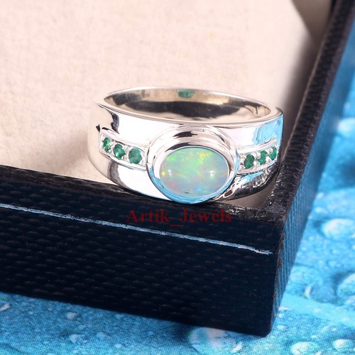 Natural fire opal green onyx - &,