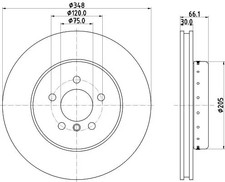 2x Brake disc two-piece brake