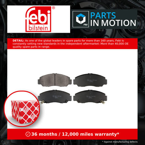 Brake pads set fits honda - pads,