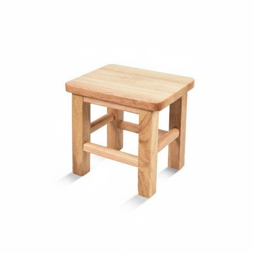 Small round wooden stool - round,