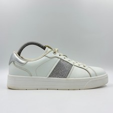 Graceland Womens White Faux Leather Trainers UK Size 6