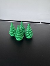 4x Vintage Lego Fir Trees -