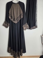 Black and Brown Abaya Size Medium Length 56 Umbrella Style