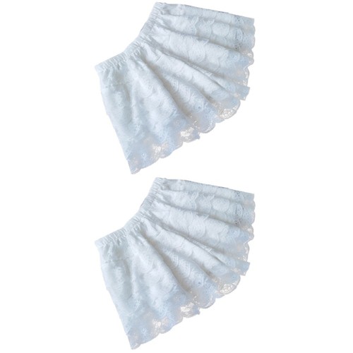 White lace safety shorts - white,
