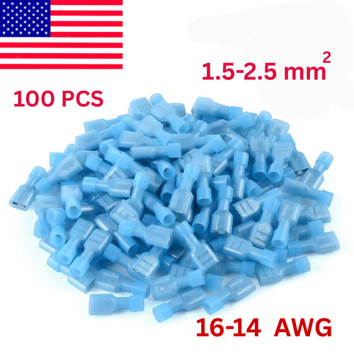 Blue female spade terminals - blue,