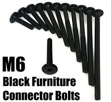 M6 Black Furniture Connector