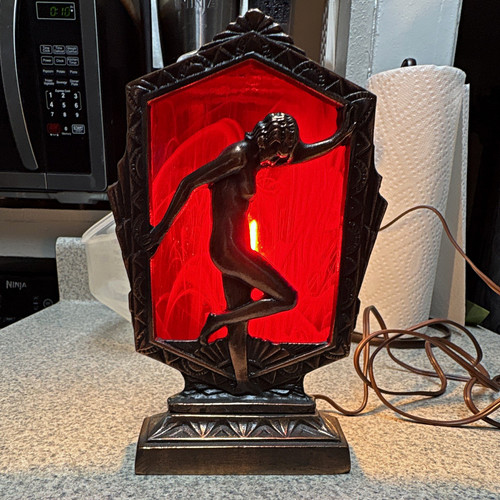Art deco nude lady - art,