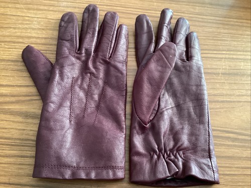 Ladies leather gloves s - leather,