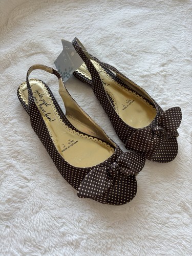 Vintage brown polka dot - brown, red