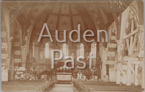 Rppc church interior altar and - rppc,