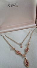 Welsh Clogau Gold Necklace 9ct Rose & Yellow Gold Queen Eleanor Celtic Pendant