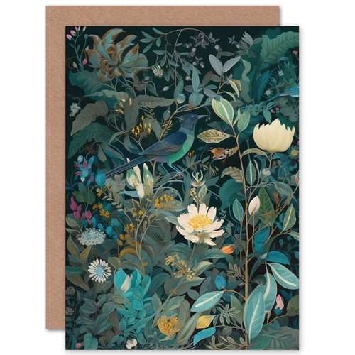 Audubon style birds blooming - audubon,