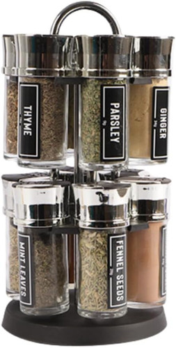 Rotating spice rack organiser - rack,