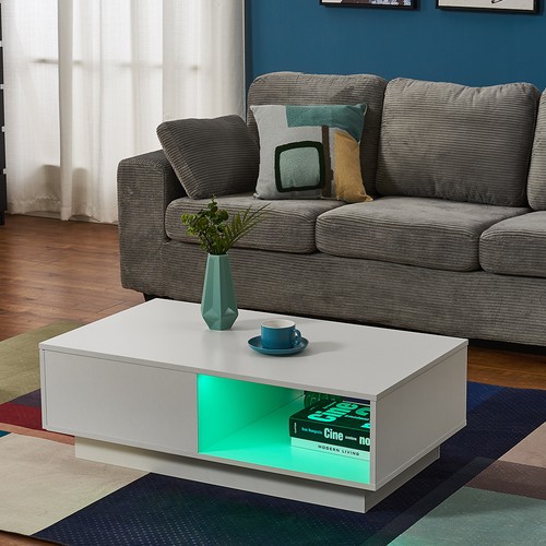 Modern white coffee table with - white,