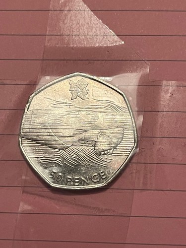 Olympic aquatics 50p coin - aquatics,