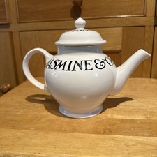 Emma Bridgewater  tea pot.  Jasmine & Orange Pekoe with Lemon Verbena on lid.