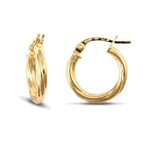 Creole earrings 9ct yellow - creole,