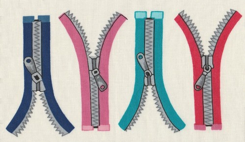 Fabric picture panel zip - fabric,