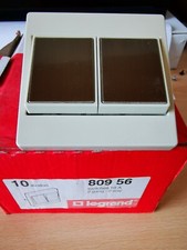 10 x Legrand Avalon 2 Gang 2 Way Light Switches 10A - Champagne / Brushed Brass 