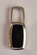 MONT BLANC NEW SIGNATURE ICONIC KEY RING FOB STAINLESS/RUBBER. 100% Authentic
