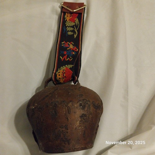 Vtg swiss cowbell with - swiss,