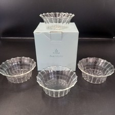 set of 4 Partylite large glass tea light candle holders