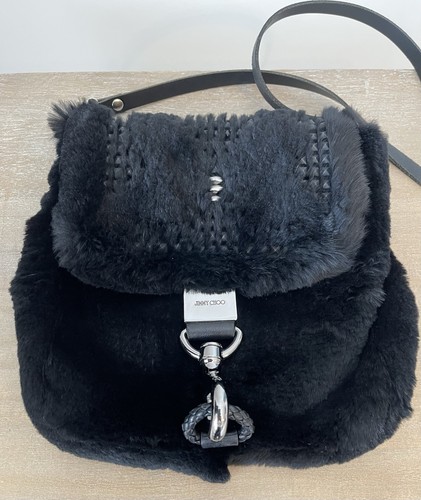 Jimmy choo black fur - black,