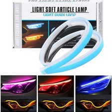 ?2x Sequential LED Strip Turn Signal Indicator DRL Car Daytime Running Light UK