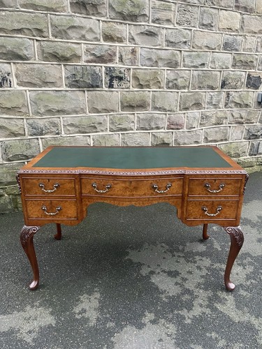 Antique burr walnut writing - walnut,