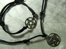 Pentacle Pentagram Star Charm Pendant  Necklace & Bracelet , Tribal Surf Pagan