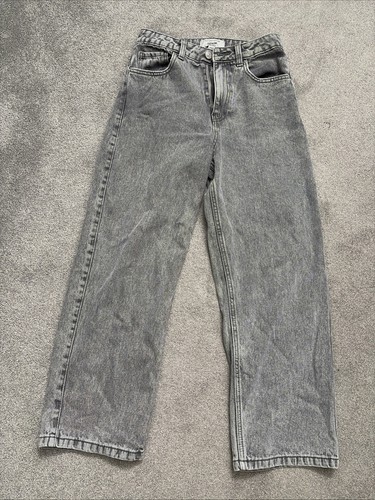 Girls grey wide leg jeans - girls,