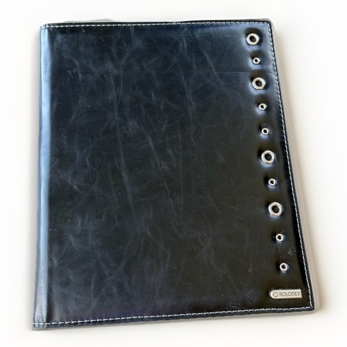 Rolodex black leather - black,