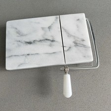 Vintage white grey marble  Cheese / Butter Slicer Cutter 