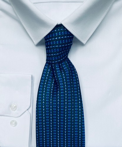 Teal navy stripe geometric - navy,