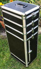 Portable Lockable Aluminium Make Up Vanity Hairdressing Case Tool Box + Keys