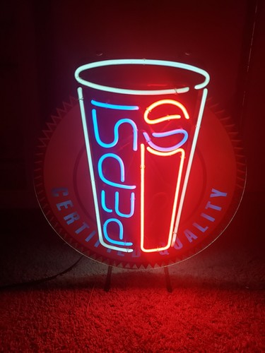 Pepsi neon sign vintage - pepsi,