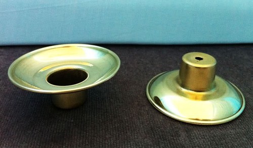 Pair polished solid brass - pair, (2)