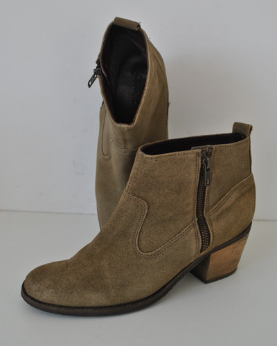 Brown suede slip - on, women