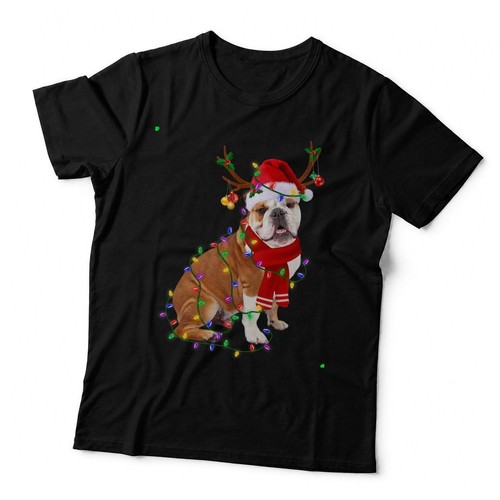 English bulldog christmas - english, tree