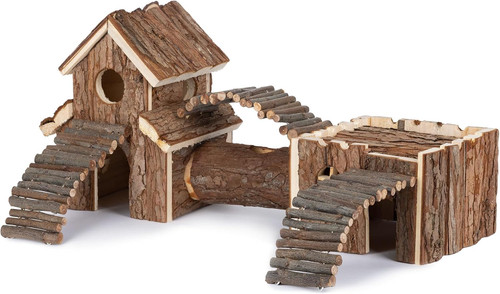 Petlicity wooden hamster - wooden,