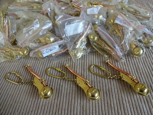 Solid brass bosun whistle - brass,