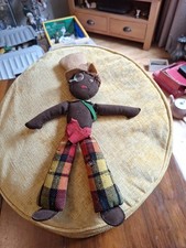 Antique Folk Rag Doll Professor Handmade Cloth Body