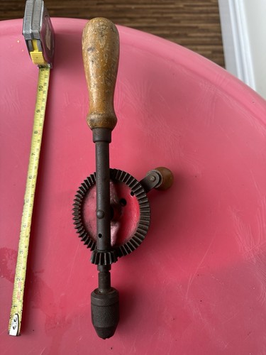 Vintage hand crank drill - hand,