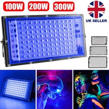 100W-300W UV LED Blacklight IP66 Waterproof Ultraviolet Flood Light Party Disco 