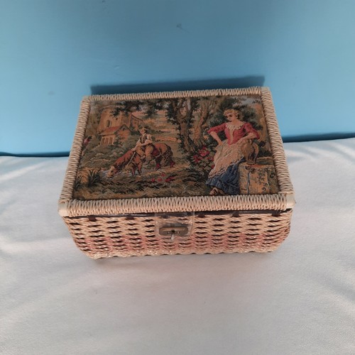 Vintage sewing basket - vintage,