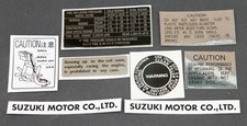 SUZUKI GS750 SET OF 8  DECALS