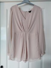 Topshop Ladies Pink Shorts Playsuit Size 10