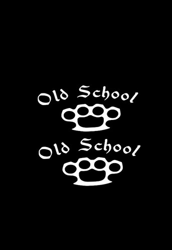 Old school vinyl decal - school,
